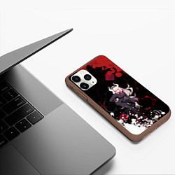 Чехол iPhone 11 Pro матовый Helltaker Lucifer арт краска, цвет: 3D-коричневый — фото 2