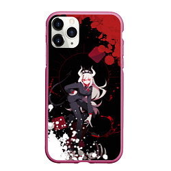 Чехол iPhone 11 Pro матовый Helltaker Lucifer арт краска, цвет: 3D-малиновый