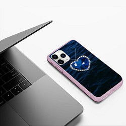 Чехол iPhone 11 Pro матовый Титаник сердце океана, цвет: 3D-розовый — фото 2