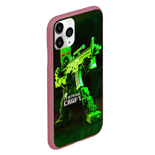 Чехол iPhone 11 Pro матовый Strike Craft / 3D-Малиновый – фото 2