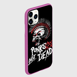 Чехол iPhone 11 Pro матовый Punks not dead - анархия, цвет: 3D-фиолетовый — фото 2