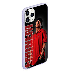 Чехол iPhone 11 Pro матовый Рэппер Эминем, цвет: 3D-светло-сиреневый — фото 2