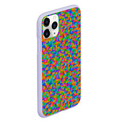 Чехол iPhone 11 Pro матовый Мелкие блоки Тетрис, цвет: 3D-светло-сиреневый — фото 2