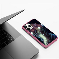 Чехол iPhone 11 Pro матовый Кибер-корсет, цвет: 3D-малиновый — фото 2