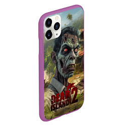 Чехол iPhone 11 Pro матовый Zombie dead island 2, цвет: 3D-фиолетовый — фото 2