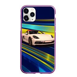 Чехол iPhone 11 Pro матовый Спортивная немецкая машина Porsche 911