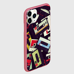 Чехол iPhone 11 Pro матовый Кассета 90-е, цвет: 3D-малиновый — фото 2