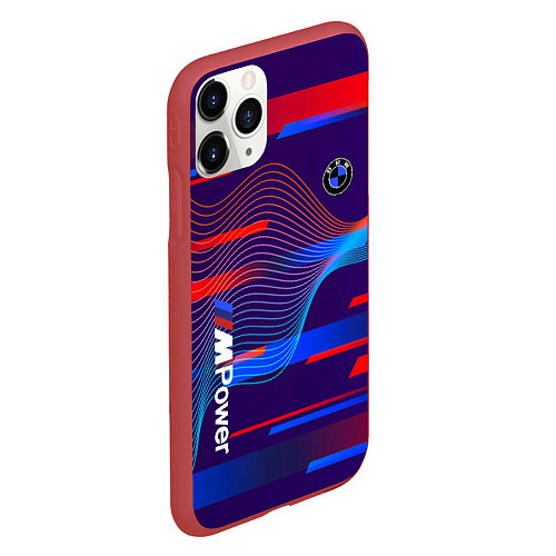 Чехол iPhone 11 Pro матовый BMW power m / 3D-Красный – фото 2