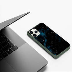 Чехол iPhone 11 Pro матовый Мрачная галактика, цвет: 3D-темно-зеленый — фото 2