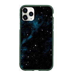 Чехол iPhone 11 Pro матовый Мрачная галактика, цвет: 3D-темно-зеленый