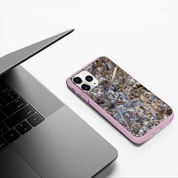 Чехол iPhone 11 Pro матовый Острые стёкла и иглы, цвет: 3D-розовый — фото 2