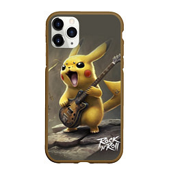 Чехол iPhone 11 Pro матовый Pikachu rock