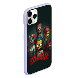 Чехол iPhone 11 Pro матовый Zombie simpsons, цвет: 3D-светло-сиреневый — фото 2