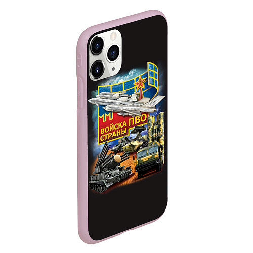 Чехол iPhone 11 Pro матовый ПВО страны / 3D-Розовый – фото 2