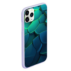 Чехол iPhone 11 Pro матовый Разломленные птитки, цвет: 3D-светло-сиреневый — фото 2