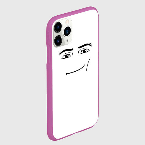 Чехол iPhone 11 Pro матовый Одежда Man Face Roblox / 3D-Фиолетовый – фото 2