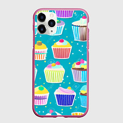 Чехол iPhone 11 Pro матовый Торты и кексы