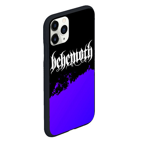 Чехол iPhone 11 Pro матовый Behemoth purple grunge / 3D-Черный – фото 2