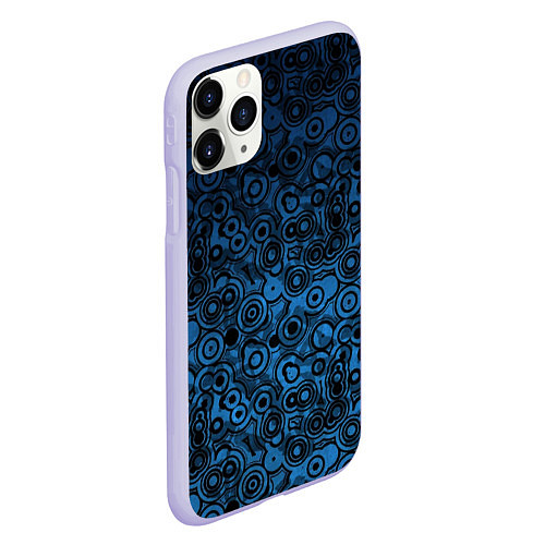 Чехол iPhone 11 Pro матовый Смешение молекул midjourney / 3D-Светло-сиреневый – фото 2