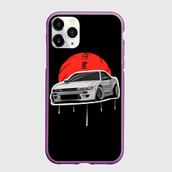 Чехол iPhone 11 Pro матовый Nissan Silvia S14 - Japan style, цвет: 3D-фиолетовый