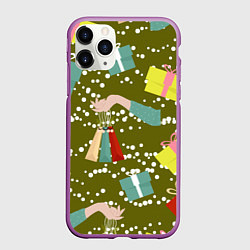 Чехол iPhone 11 Pro матовый Подарки и сувениры, цвет: 3D-фиолетовый