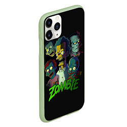 Чехол iPhone 11 Pro матовый Zombie Simpsons, цвет: 3D-салатовый — фото 2