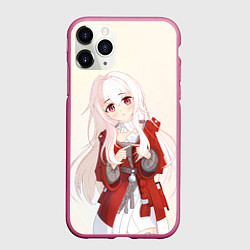 Чехол iPhone 11 Pro матовый Милая Клара, цвет: 3D-малиновый