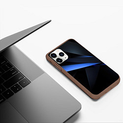 Чехол iPhone 11 Pro матовый Black blue, цвет: 3D-коричневый — фото 2