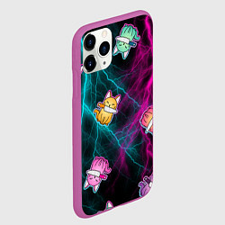 Чехол iPhone 11 Pro матовый Котики и стихия, цвет: 3D-фиолетовый — фото 2