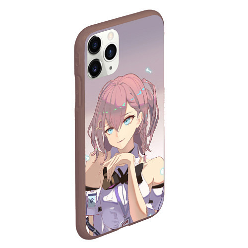 Чехол iPhone 11 Pro матовый Милая Аста / 3D-Коричневый – фото 2