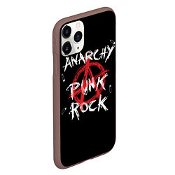Чехол iPhone 11 Pro матовый Анархия - панк рок, цвет: 3D-коричневый — фото 2