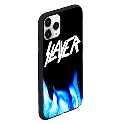 Чехол iPhone 11 Pro матовый Slayer blue fire, цвет: 3D-черный — фото 2