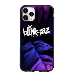 Чехол iPhone 11 Pro матовый Blink 182 neon monstera, цвет: 3D-черный