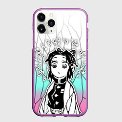 Чехол iPhone 11 Pro матовый Стикер - шинобу кочо, цвет: 3D-фиолетовый