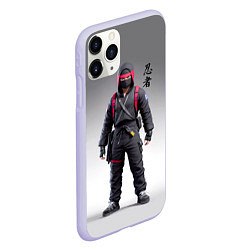 Чехол iPhone 11 Pro матовый Ninja - neural network, цвет: 3D-светло-сиреневый — фото 2
