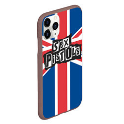 Чехол iPhone 11 Pro матовый Sex Pistols - панк рок, цвет: 3D-коричневый — фото 2