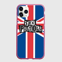 Чехол iPhone 11 Pro матовый Sex Pistols - панк рок, цвет: 3D-малиновый