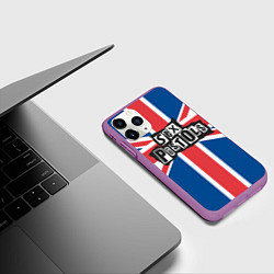 Чехол iPhone 11 Pro матовый Sex Pistols - панк рок, цвет: 3D-фиолетовый — фото 2
