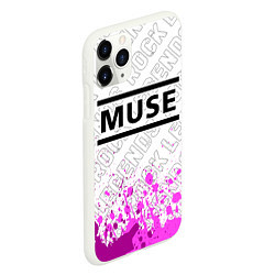 Чехол iPhone 11 Pro матовый Muse rock legends: символ сверху, цвет: 3D-белый — фото 2
