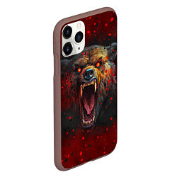 Чехол iPhone 11 Pro матовый Злой медведь, цвет: 3D-коричневый — фото 2