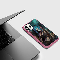 Чехол iPhone 11 Pro матовый Jinx fantasy, цвет: 3D-малиновый — фото 2