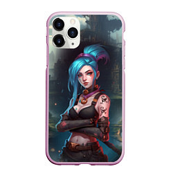 Чехол iPhone 11 Pro матовый Jinx league of legends, цвет: 3D-розовый