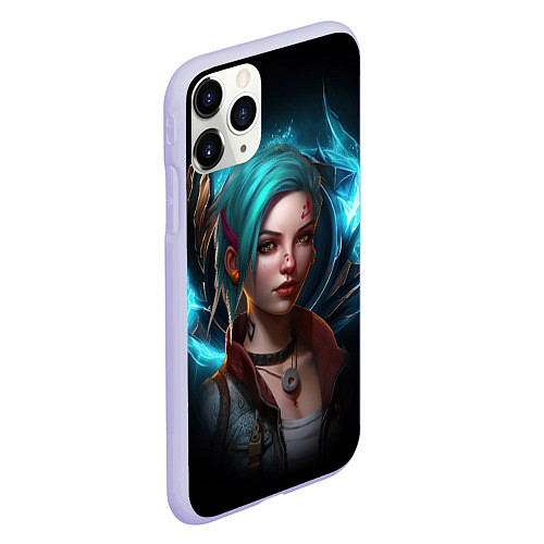 Чехол iPhone 11 Pro матовый Jinx legends / 3D-Светло-сиреневый – фото 2