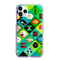 Чехол iPhone 11 Pro матовый Марио паттерн