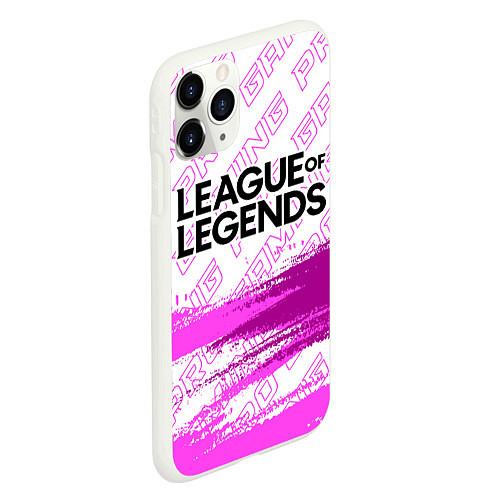 Чехол iPhone 11 Pro матовый League of Legends pro gaming: символ сверху / 3D-Белый – фото 2