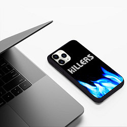 Чехол iPhone 11 Pro матовый The Killers blue fire, цвет: 3D-черный — фото 2