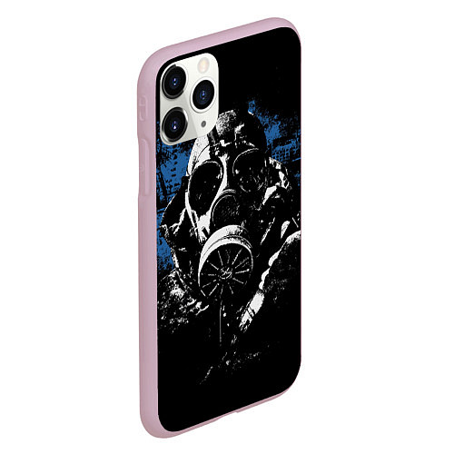 Чехол iPhone 11 Pro матовый Gas mask Stalker / 3D-Розовый – фото 2