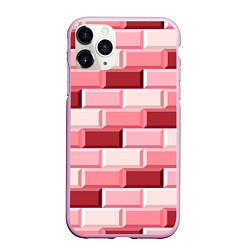 Чехол iPhone 11 Pro матовый Красные кирпичи, цвет: 3D-розовый