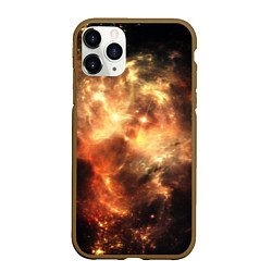 Чехол iPhone 11 Pro матовый Рождение галактики от Midjourney, цвет: 3D-коричневый