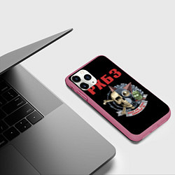 Чехол iPhone 11 Pro матовый РХБЗ, цвет: 3D-малиновый — фото 2